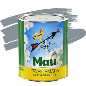 Грунт-эмаль по ржавчине Май 3 в 1 серая 1,9 кг