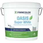 Краска в/д FINNCOLOR Oasis Super White для потолка 3л белая