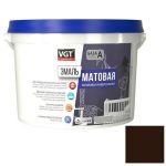 Эмаль универсальная VGT матовая темно-коричневая RAL 8017 2,5 кг