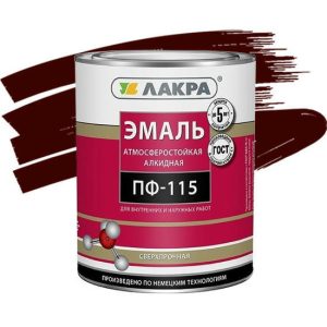 Эмаль Лакра ПФ-115 шоколадно-коричневая 1 кг