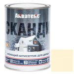 Антисептик акриловый кроющий для дерева Акватекс Сканди полуматовый Топленое молоко 0,75 л