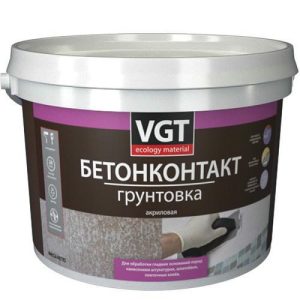 Грунтовка акриловая VGT Бетонконтакт ВД-АК-0301 под штукатурку 3 кг