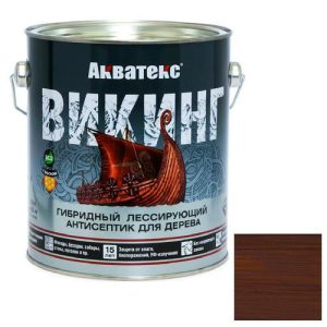 Антисептик для дерева гибридный Акватекс Викинг лессирующий полуматовый Орех 0,75 л