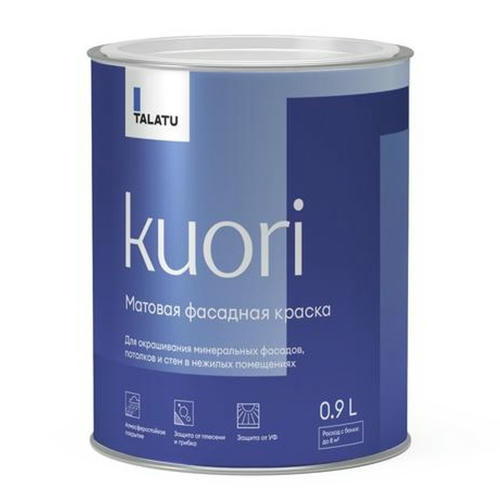 Краска атмосферостойкая TALATU Kuori База А фасадная 0,9 л белая