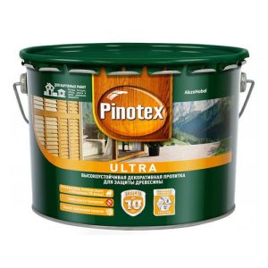 Пропитка для древесины Pinotex Ultra бесцветная 9 л