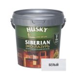 Защит. декор. покрытие HUSKY SIBERIAN ЭКО-ЛАЗУРЬ белый 0,9л