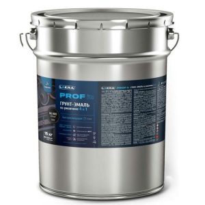 Грунт-эмаль по ржавчине 4 в 1 Лакра Prof it RAL 9005 черный 15 кг