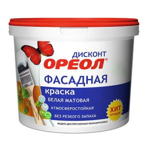 Краска (3099) ВД ОРЕОЛ ДИСКОНТ фасадная 3кг