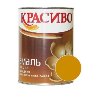 Эмаль КРАСИВО ПФ-266 для пола Золотисто-коричневый 1,8 кг