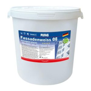 Краска фасадная Pufas Fassadenweiss основа D морозостойкая (27 л)