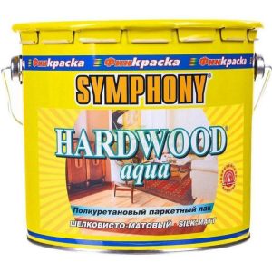 Лак паркетный Symphony Hardwood Aqua 00-01100440 шелковисто-матовый в пластиковом ведре 9 л