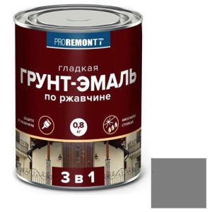 Грунт-эмаль Proremontt 3 в 1 серая 0,8 кг