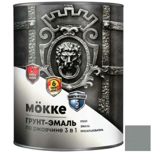 Грунт-эмаль алкидно-уретановая Mokke 9739 3 в 1 RAL 7004 сигнально-серая 2,7 кг