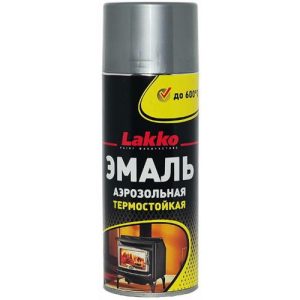 Эмаль термостойкая Lakko до 600°C черная (520мл)