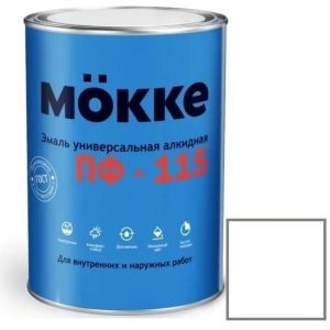 Эмаль алкидная Mokke ПФ-115 белая 5 кг