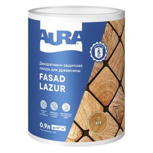 Средство деревозащитное Aura Fasad Lazur дуб 0,9л