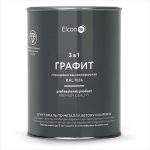 Грунт-эмаль Elcon 3 в 1 глянцевая графит RAL 7024 0,8 кг