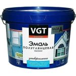 Эмаль универсальная VGT ВД-АК-1179 полуглянцевая База А супербелая 1 кг