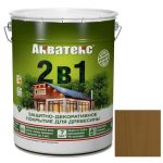 Покрытие алкидное защитно-декоративное для древесины Акватекс 2 в 1 полуматовое Дуб 2,7 л
