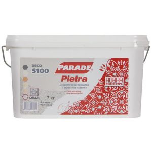 Покрытие декоративное PARADE Deco pietra S100 опал 7кг