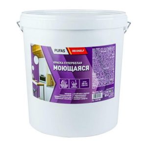 Краска моющаяся Pufas Decoself белая (21,5 кг)