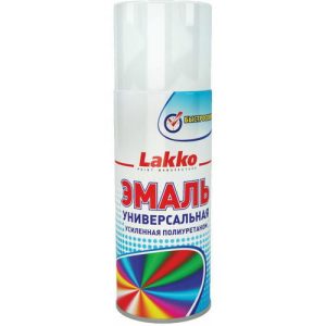 Эмаль аэрозольная Lakko белая глянцевая 0,15кг