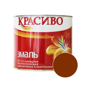 Эмаль КРАСИВО ПФ-115 Шоколадный 1,8 кг