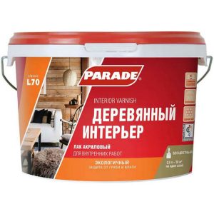Лак акриловый Parade Classic L70 Деревянный интерьер глянцевый 2,5 л