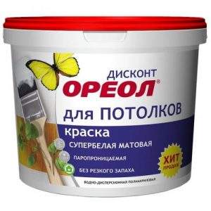 Краска (6564) ВД ЭМПИЛС ОРЕОЛ ДИСКОНТ 13 кг для потолков супербелая 7159