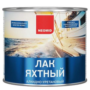 Лак яхтный алкидно-уретановый Neomid полуматовый 0,75 л