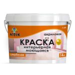 Краска акриловая ЛАТЕК Л204 для стен и потолков моющаяся 14кг белая