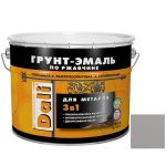 Грунт-эмаль по ржавчине Dali 3 в 1 гладкая RAL 7004 серая 10 л