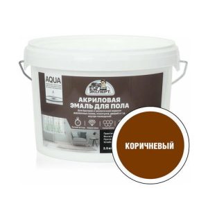 Эмаль для пола акриловая полуглянцевая коричневая 2,5кг /Эксперт