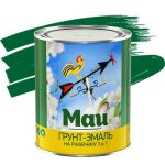 Грунт-эмаль по ржавчине Май 3 в 1 зеленая 1,9 кг