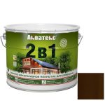 Покрытие алкидное защитно-декоративное для древесины Акватекс 2 в 1 полуматовое Махагон 9 л