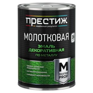 Эмаль алкидная ПРЕСТИЖ молотковая 0,4л черная