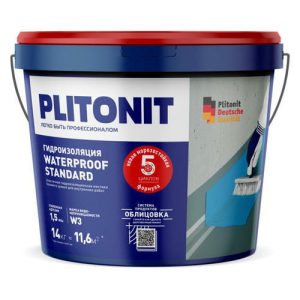 Гидроизоляция ПЛИТОНИТ waterproof Standard полимерная 14 кг