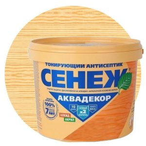 Антисептик тонирующий Сенеж Аквадекор 102 бесцветный 0,9 кг