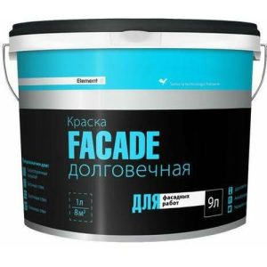 Краска фасадная латексная Element SЕ Facade матовая белая (9л/14кг)