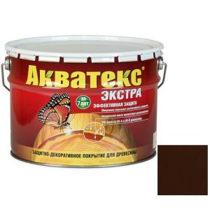 Покрытие алкидное защитно-декоративное для древесины Акватекс Экстра полуглянцевое Орех 3 л