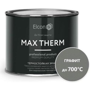 Эмаль термостойкая ELCON для печей 400г графитовая