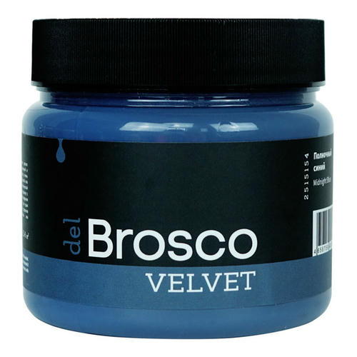 Краска акриловая DEL BROSKO Velvet интерьерная матовая 400мл полночный синий