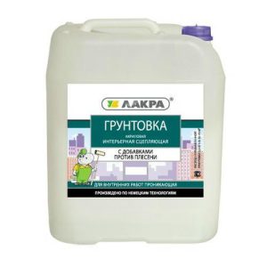 Грунтовка интерьерная Лакра сцепляющая с добавками против плесени 1 кг
