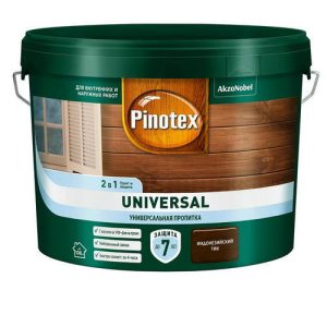 Пропитка 2 в 1 Pinotex Universal индонезийский тик 9 л