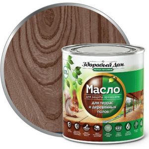 Масло деревозащитное Здоровый дом для террас и полов Палисандр 0,75 л