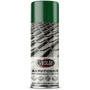 Краска аэрозольная для металлочерепицы VESLEE зеленый мох RAL 6005 (520мл/270г)