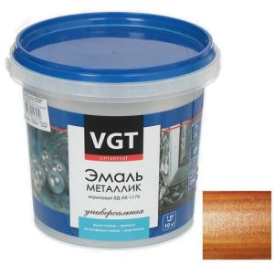 Эмаль универсальная VGT металлик бронза 1 кг