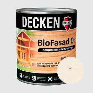 Масло-лазурь DECKEN Bio Fasad Oil Spice Белый 0,75 л