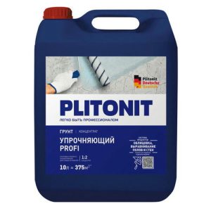 Грунт акриловый Plitonit Упрочняющий PROFI концентрат 10л