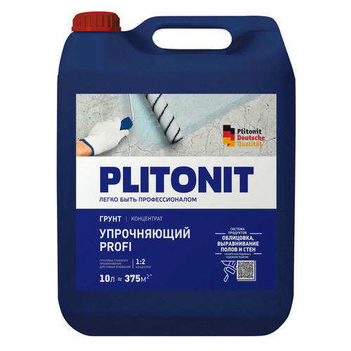 Грунт акриловый Plitonit Упрочняющий PROFI концентрат 10л